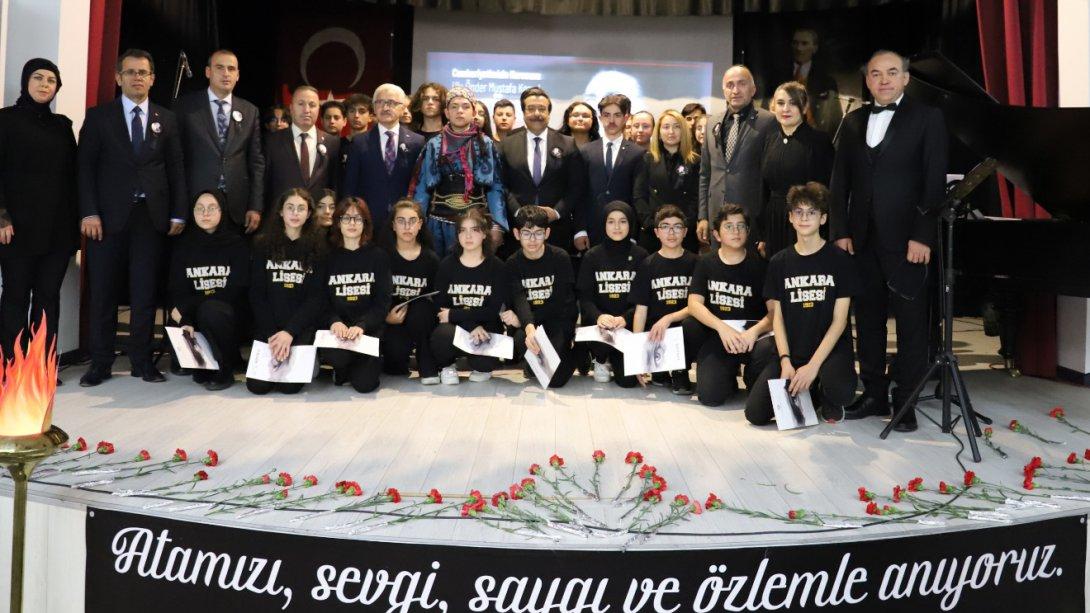 10 Kasım Atatürk'ü Anma Günü Programı Atatürk Mesleki ve Teknik Anadolu Lisesi'nde Düzenlendi.