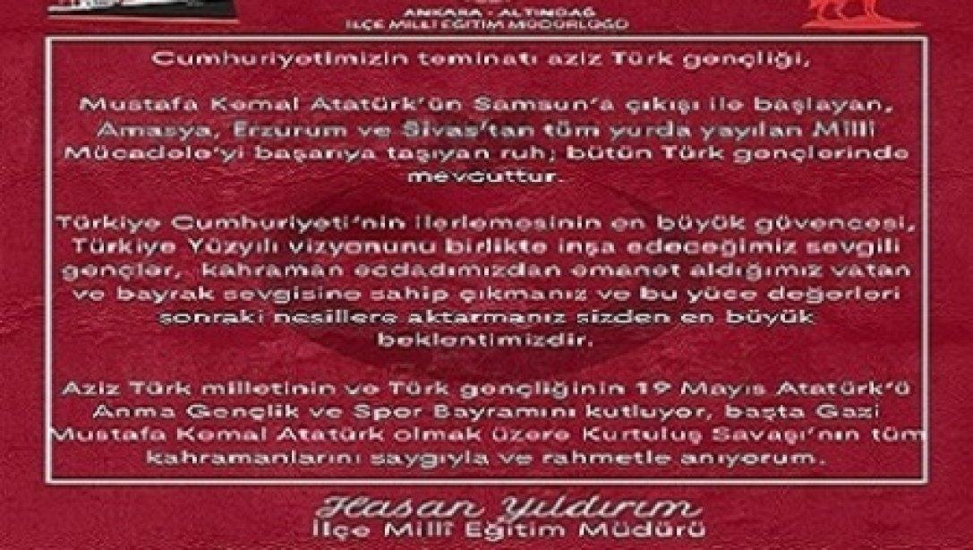 19 Mayıs Atatürk'ü Anma Gençlik ve Spor Bayramı Kutlu olsun